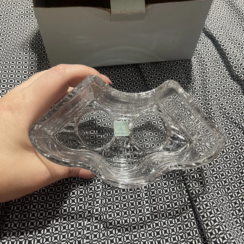 PartyLite‎ Signature Crystal Doubled Retired New Open Box